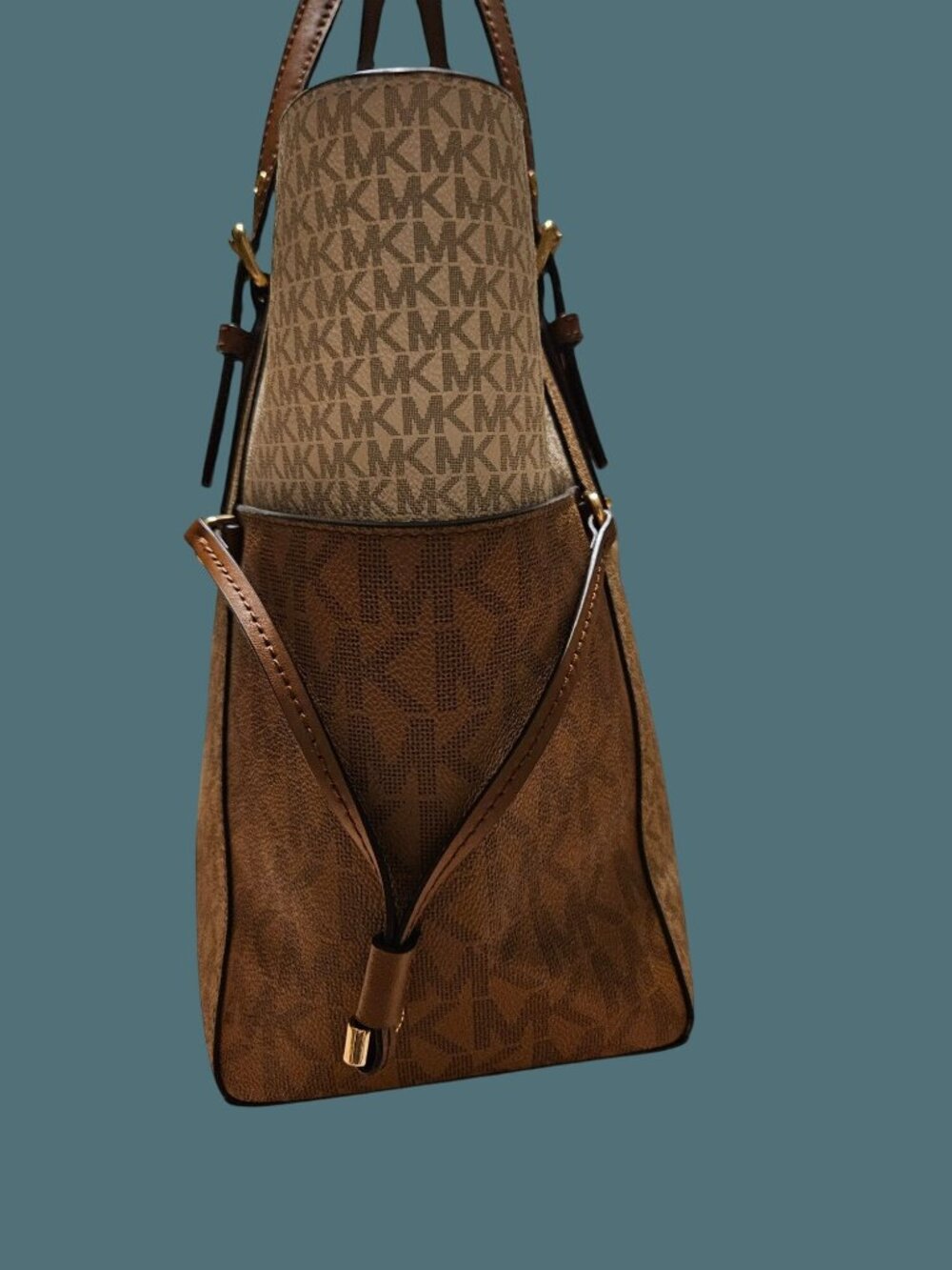 Michael Kors Voyager Color Block Signature Logo Tote Shoulder Bag - Picture 4 of 16
